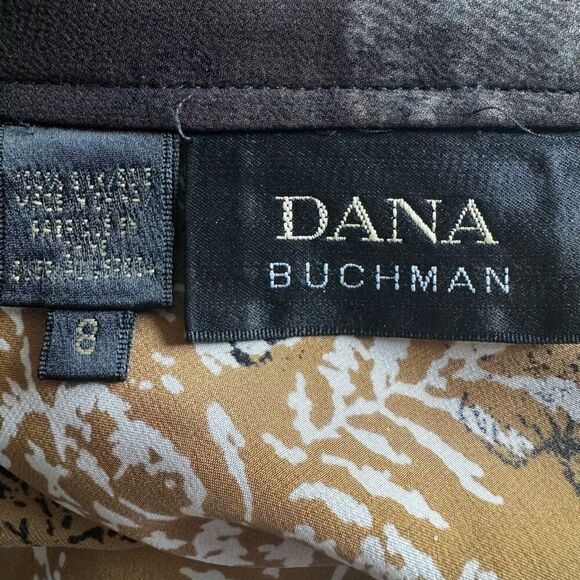 Dana Buchman Black And Gold Silk Sheer Layered Maxi Skirt - Picture 9 of 10